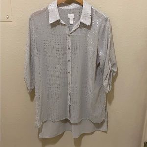 Chicos silver tunic